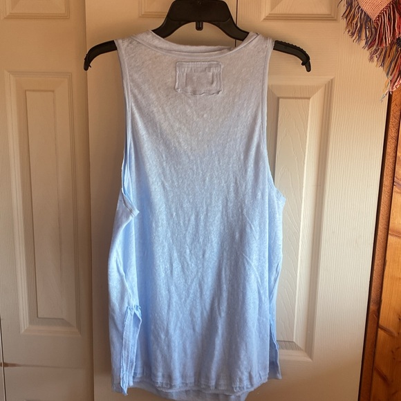 Free People NWT Love Language Oversized Sleeveless Linen & Cotton Tank small - Picture 5 of 13